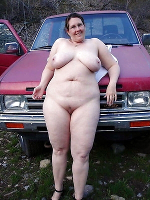 Bold mature housewives flashing on the cars