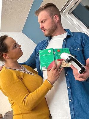 Horny MILF tries to cure her stepsons gaming addiction