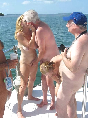 Nudist grannies on naturist boat - Mature Naturists