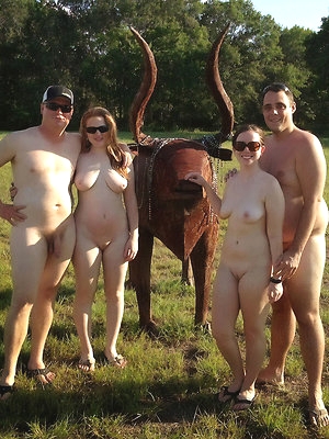 Groups of nudists with age difference - Old Young Nudists